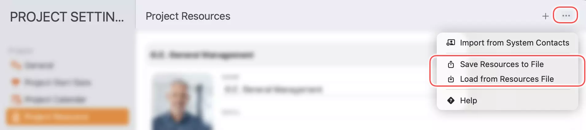 Project Settings - Resource File