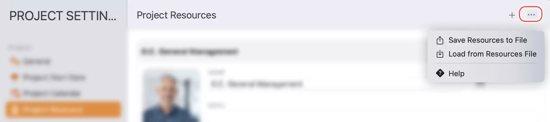 Project Settings - Resource File