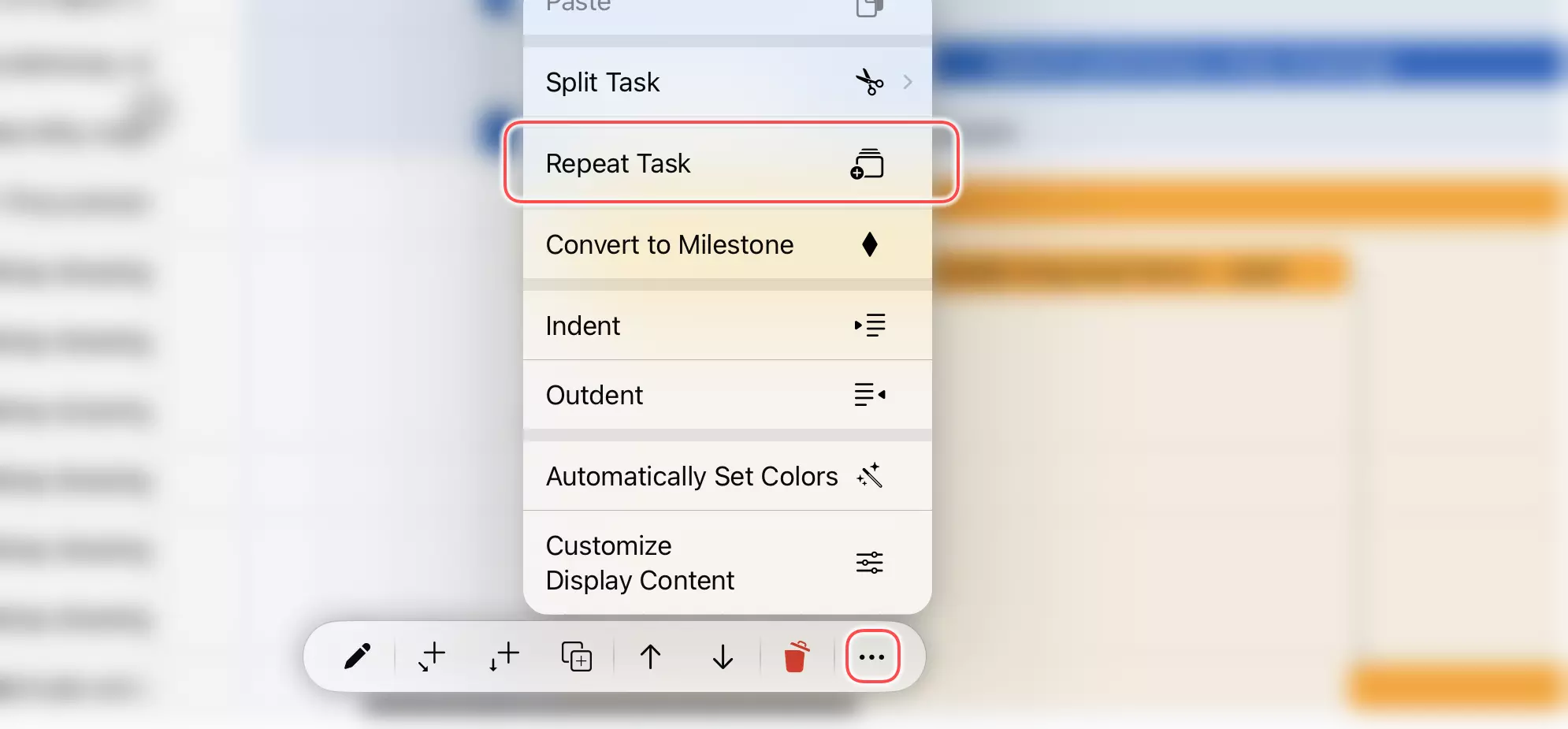 Split Menu